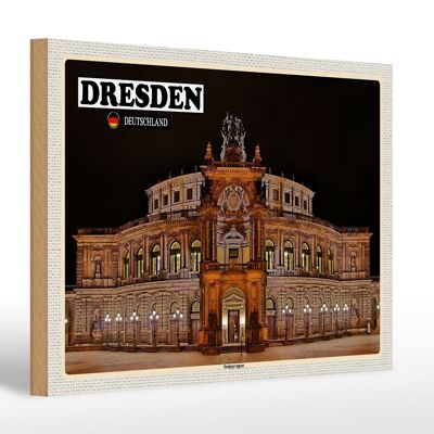 Holzschild Städte Dresden Sächsische Schweiz 30x20cm