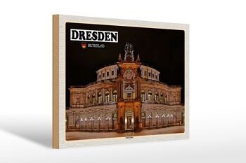 Panneau en bois villes Dresde Suisse saxonne 30x20cm 1