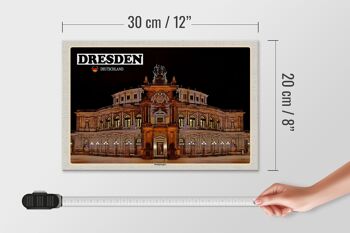 Panneau en bois villes Dresde Suisse saxonne 30x20cm 4