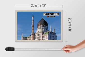 Panneau en bois villes Dresde Allemagne Yenizde 30x20cm 4