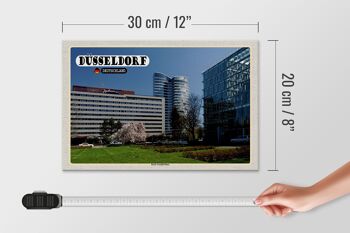 Panneau en bois villes Düsseldorf Karl-Arnold-Platz 30x20cm 4