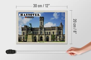Panneau en bois villes Hanovre Université Leibniz 30x20cm 4