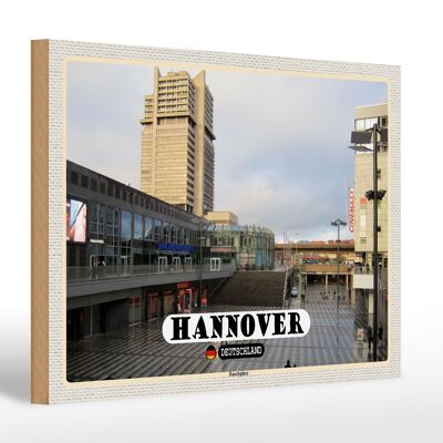 Cartello in legno città Hannover Raschplatz città 30x20 cm regalo