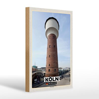Holzschild Städte Köln Wasserturm Bauwerk 20x30cm Geschenk