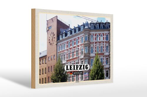 Holzschild Städte Leipzig Lindenau Architektur 30x20cm