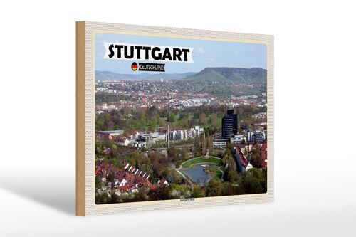 Holzschild Städte Stuttgart Nord Deutschland 30x20cm