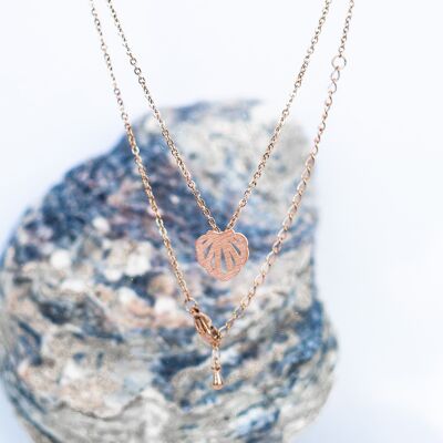 Shell necklace rose gold