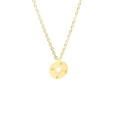 Necklace compass gold