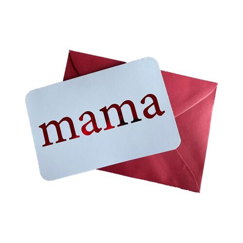 Mother's Day Card - red foil