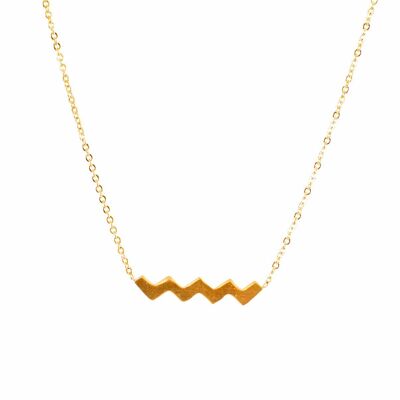 Necklace long wave gold