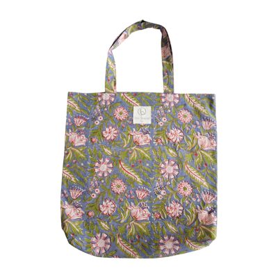 Einkaufstasche Nr. 55 aus Baumwolle mit Blumenmuster