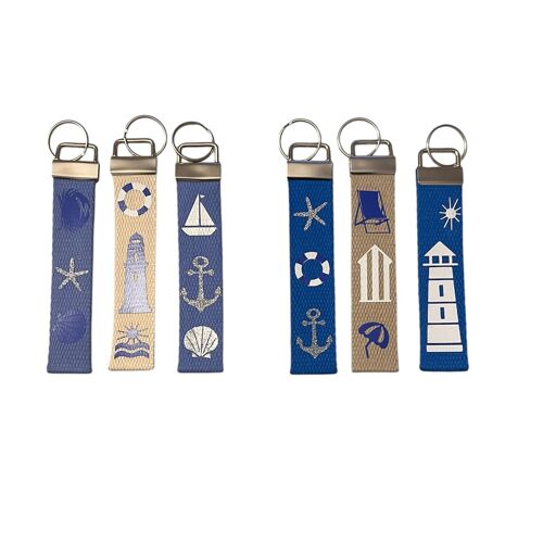 Lot de 6 porte clés douceur marine