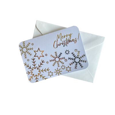 Christmas card - gold foil