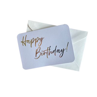 Happy Birthday card - gold foil