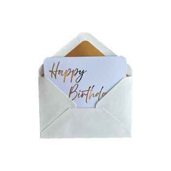 Carte de joyeux anniversaire - feuille d'or 3