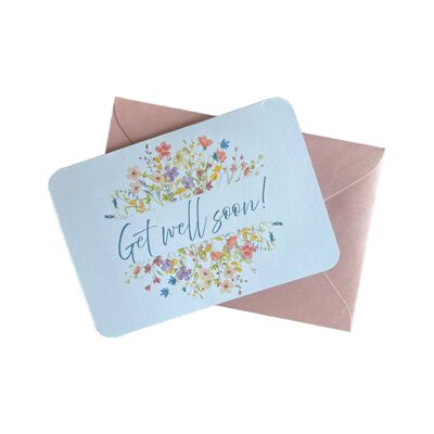 Get well soon card - flowers