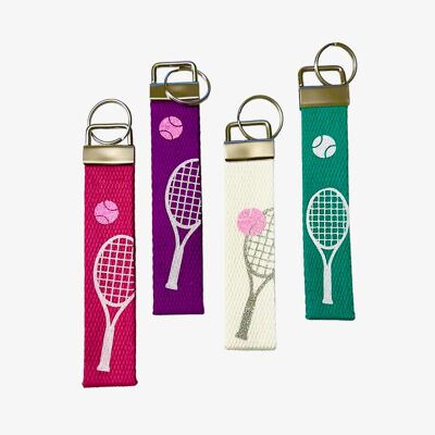 Lot de 4 porte-clés raquettes de tennis
