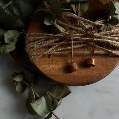 Pendientes Bolas de Madera - Promesa