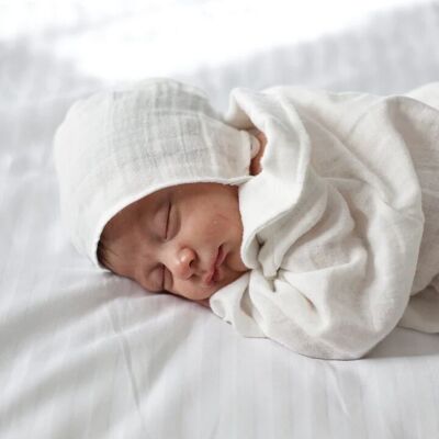 Ensemble nouveau-né en tissu mousseline de coton biologique 0-3 mois