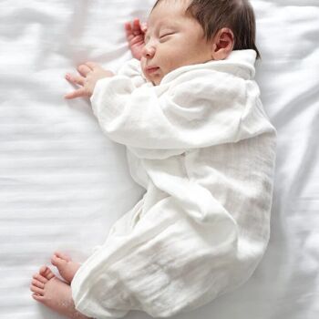 Ensemble nouveau-né en tissu mousseline de coton biologique 0-3 mois 4
