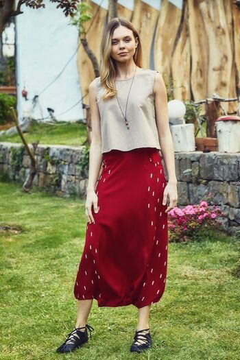 Sarouel Boho Patché Rouge 1