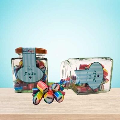A glass of thanks: Handmade candies in a screw-top jar (10x120g)