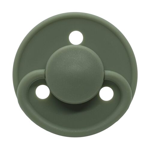 Round Pacifier Silicone 0m Willow Green