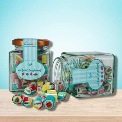 Birthday child: Handmade sweets in a screw-top jar (10 x 120g)