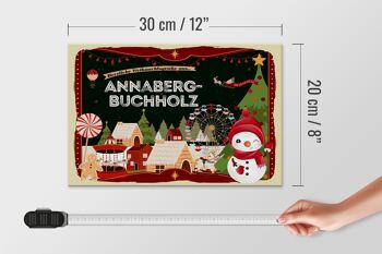 Panneau en bois Salutations de Noël de la décoration ANNABERG-BUCHHOLZ 30x20cm 4