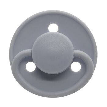 Sucette Ronde Silicone 0m Joint Gris 1