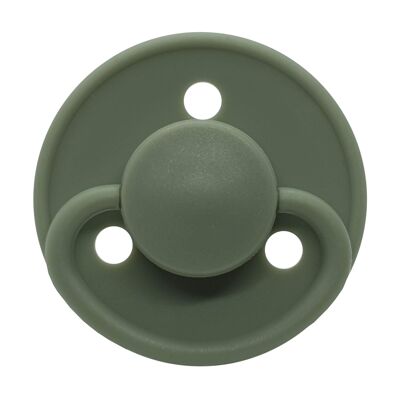 Round Pacifier Silicone 6m Willow Green
