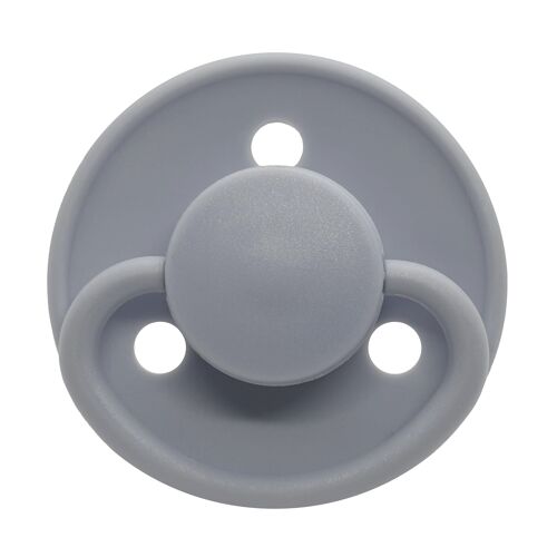 Round Pacifier Silicone 6m Grey Seal