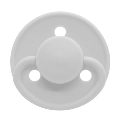 Round Pacifier Latex 0m Snowberry