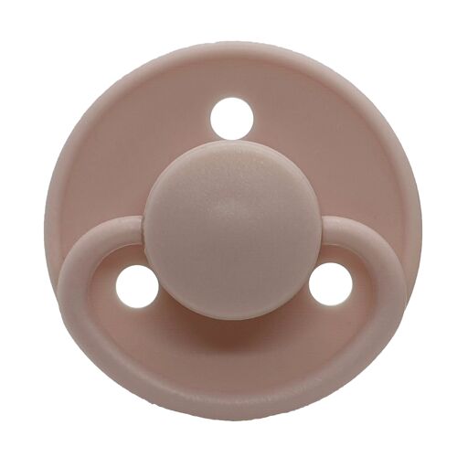 Round Pacifier Latex 0m Rose