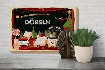 Panneau en bois Salutations de Noël de DÖBELN cadeau 30x20cm 3