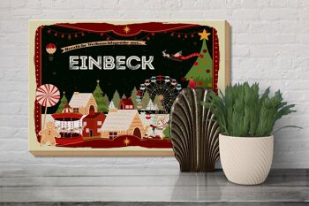 Panneau en bois Salutations de Noël d'EINBECK cadeau 30x20cm 3