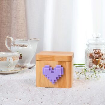 Spinny Lilas | Magnet Coeur Lilas  | Aimant Photo Frigo 2