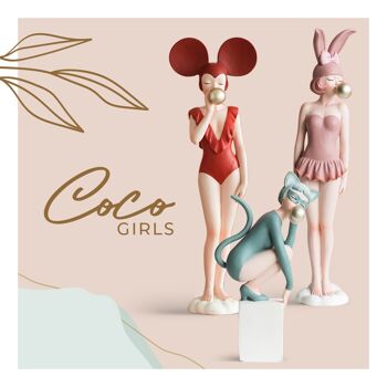 Figurine - Coco Girls - Rose - Décoration - Ornements 2