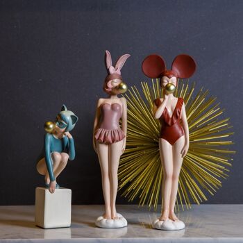 Figurine - Coco Girls - Vert - Décoration de salon - Ornements 11