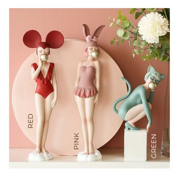 Figurine - Coco Girls - Vert - Décoration de salon - Ornements 4