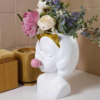 Jardinière - Bubble Gum Girl - Kitty - Décoration d'intérieur - Vase à fleurs 13