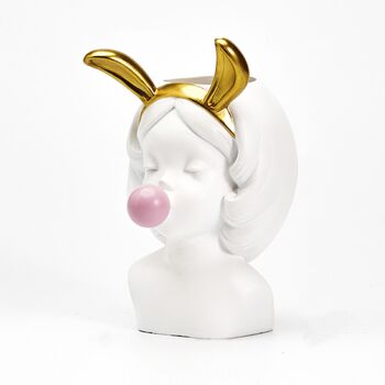 Porte-pinceau lapin - Bubble Gum Girl - Décoration d'intérieur - Figurine - Cadeau unique 10