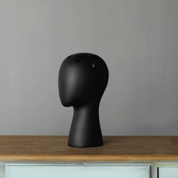 Jardinière - Vase à fleurs en forme de tête - Noir - Décoration d'intérieur - Ornements pour la maison 11