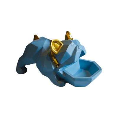 Candy Bowl - Bulldog Candy Box - Blue - Home Decor - Figurine
