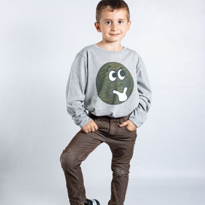 KY-KAS T-SHIRT IN COTONE BIOLOGICO MANICA LUNGA BAMBINO (IL MONDO)