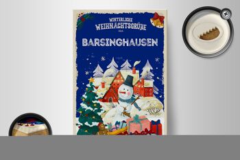Panneau en bois Vœux de Noël BARSINGHAUSEN Fest 20x30cm 2