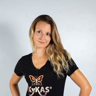 Ky-kas t-shirt femme coton bio col v
