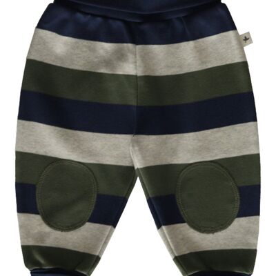 2831 | Pantalón de punto para niños - verde/azul marino/gris