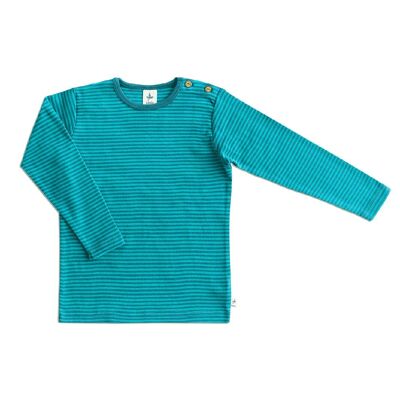 2840 | Kids Basic Long Sleeve Shirt - Danube Blue/Lapis