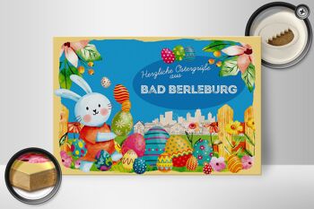 Panneau en bois Pâques Salutations de Pâques 30x20cm BAD BERLEBURG cadeau 2